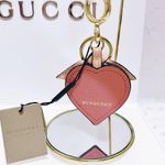 Burberry Authentic Young Love Leather Heart Bag Charm / Keychain Photo 2