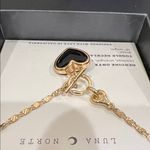 Luna Norte | Black Onyx Heart Necklace Gold Photo 6