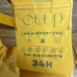 CUUP The Balconette Mesh Bra Size 34H Marigold Underwire Light Breathable NEW Yellow Photo 2