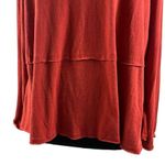 Umgee  Wide Long Sleeve Raw EdgeTrim Boho Shirt in Rust Photo 11