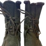 Cougar Cricket‎ Black Suede Faux Fur Lined Lace Up Winter Boots Photo 4