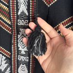 Tejidos Diaz Wool Blend Poncho Woven in Ecuador Inca Aztec Multi Color One Size Black Size undefined Photo 5