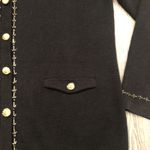 VTG 80's Studio Joy Women's Black Cardigan Beaded Jewel Trim Gold Buttons Size S Photo 6