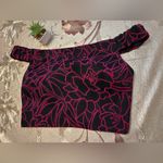 Marciano  Floral Off-Shoulder Top - Black and Pink SIZE S zipper 🩷🖤 Photo 11