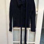 ZARA  SRPLS Limited Edition Navy Ribbed Sweater Size Medium M Wool Cashmere Blend Photo 7