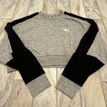 PINK - Victoria's Secret  women's small gray/black cropped sweatshirt Photo 0