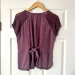 Flower Floral Bohemian Lace Embroidered Top Sz L Purple Size L Photo 3