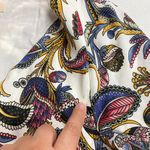 fanco women's vneck floral long sleeve tie front Crop top size small bell Sleeve Photo 8