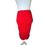 Ganni Preloved Textured Red Pencil Skirt Size Small Photo 3