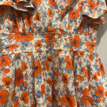 Chelsea28  Ruffle Sleeve Button-Up Linen Blend Dress in Ivory Lenora Floral Photo 5