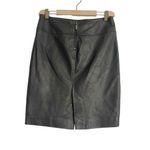 Cache NEW  Size 8 Black Pencil Skirt Leather Photo 2