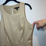 Banana Republic Linen Blend Cropped Wide Leg Sleeveless Jumpsuit Tan Belt Size 6 Photo 4