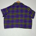 Daisy  Street NEW Purple & Yellow Check Punk Casual Grunge Ska Shirt Women size M Photo 2
