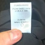 Theory  Floral Eyelet Short Sleeve Back Button Blouse Branna Black Size Small Photo 8