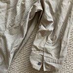 Talbots  Vintage 1990s Button Down Shirt Oxford Half Sleeve Size Large Beige Tan Photo 7
