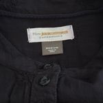 Pilcro By Anthropologie Womens Black Embroidered Floral Long Sleeve Shirt Medium Photo 1