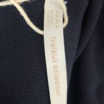ZARA  Navy Knit Pullover with Zipper Hem and Blue Stripe Accent NWT Size Medium Photo 11