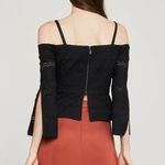 BCBGMAXAZRIA  Women's Black Lace Corset Top L Sweetheart Neck Blouse Photo 2