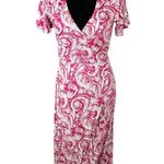 Loft Beach Paisley Pink Wrap Maxi Dress Size XS Photo 0