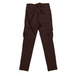 Urban Outfitters  Brown Black Gingham Cargo Skinny Pants 4 Fleece Lined Stretchy Photo 2