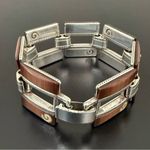 Brighton Retired Milano Walnut Brown Scroll Wide Link Bracelet 55g. Photo 2