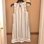 Anthropologie Akemi & Kin Claudia Sleeveless Striped Linen Dress White 0 Photo 2
