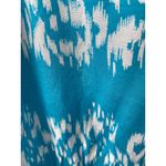 Chico's  Embellished Blue Ikat Print Tunic Top Size L 2 Swim Cover Up Beaded Boho Photo 6