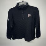 Atlanta Falcons 24 Select Womens Size Large Black Quilted 1/4 Snap Pullover Photo 0