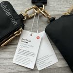 Lululemon  Dual Pouch Wristlet Black and Gold New With Tags Photo 4