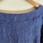 Lemlem  Dark Blue Striped Pattern Cropped Sleeve Dress‎ ( S ) Photo 1