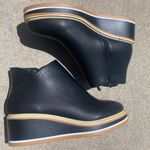 Wedge Sneakers Platform Wedge Ankle Boots Black Size 7 Photo 1