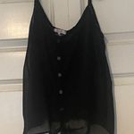 Kirra Black Sheer Camisole with Button and Tye Detail Photo 0