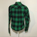 Wild Fable NWOT Green Black Flannel Plaid Button Up Shirt Top Photo 4