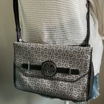 Guess New Chic Signature Logo Gray and Black Crossbody Purse Handbag Photo 10