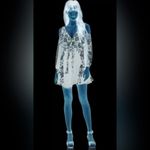 Free People  large Penny Lover Mini Dress in Raven Combo L Photo 4