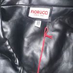 Fiorucci  Faux Leather Dress size 42IT/6 US Diagonal front zipper NWT Photo 9