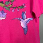 Hand Painted Hummingbird Fairy Pink T Photo 3