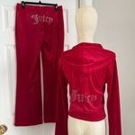 Juicy Couture  Red Velour Tracksuit size large Photo 1