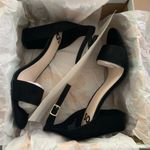 SO Brand New in Box Black Suede Strappy Open Toe Chunky Sandals High Heels 8.5 Photo 6
