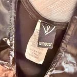 Windsor  black pleather like sleeveless body suit button crotch shirt size medium Photo 2