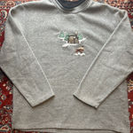 Croft & Barrow  Sport Women's Fleece Sweatshirt Moose By Cabin Appliqué Design L Photo 0