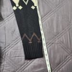 West 36th Black White Fair Isle Argyle Waterfall Cardigan Sweater M/L Western Red Size M Photo 6