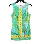 Lilly Pulitzer  Mila Sun Dance Shift Dress 4 Green Yellow Resort Wear Classic Photo 8