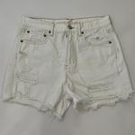 American Eagle  Distressed Boyfriend Shorts in White Photo 0