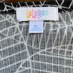 LuLaRoe  XL Kimono Duster Open Front Cardigan Black White Abstract Lightweight Photo 4