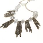 Y2K Spike & Ice Chunky Statement Necklace – NWT Silver Photo 3