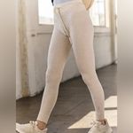 Free People #30 NWT Catch All Fleece Leggings in Oatmeal Heather Photo 1