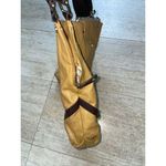 Emma Fox ‎ Designer Leather Purse Bag- Tan Brown Gold Hardware & Snap 19x15 Photo 4