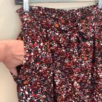 DR2 Cropped Pants Wide Leg Women’s Small Multi Colored Elastic and Tie Waist Black Photo 6