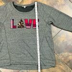 Style & Co  Plaid Sequin Love Sweatshirt Medium Photo 5